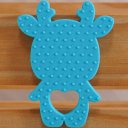 Ver imagem 4 de Mordedor Rena para Bebê de Silicone 8,89x6,69x0,75cm Azul Celeste