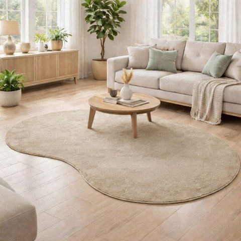 Tapete Sala Veneza Orgânico Antiderrapante:champanhe/1,98x2,48