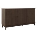 Ver imagem 1 de Buffet Aparador 160cm 3 Portas Madeira Maciça Vitalis Café F07 - Mpozenato
