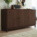 Ver imagem 2 de Buffet Aparador 160cm 3 Portas Madeira Maciça Vitalis Café F07 - Mpozenato