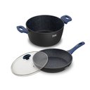 Ver imagem 1 de Panelas Polishop Ichef Home com Tampa - Family e Sauté 24cm - Azul | Ichef