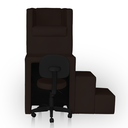 Ver imagem 1 de Kit Pedicure Cadeira Poltrona Escada Completo Corano Marrom