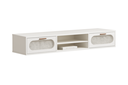 Ver imagem 2 de Rack Suspenso Santorini 2 Gavetas para Painel Parede C/nicho Branco