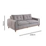 Sofá 3 Lugares Bipartido Leblon Bipartido Cinza 220cm - 4