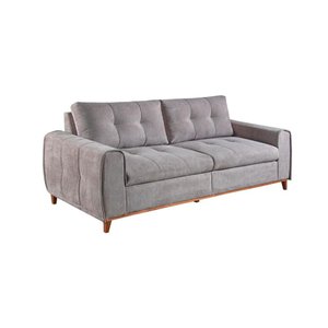Sofá 3 Lugares Bipartido Leblon Bipartido Cinza 220cm