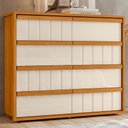 Ver imagem 2 de Comoda Tarsila 8 Gavetas Mdf 136 Cm Cinamomo Off White Madetec