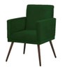 Poltrona Lina Com Base Escitório Sala Recepção Suede Verde - 3
