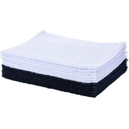 Kit 12 Toalhas Manicure Perfeito Estilo - Preto e Branco - 1
