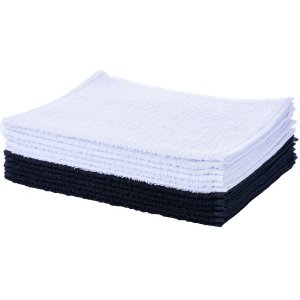 Kit 12 Toalhas Manicure Perfeito Estilo - Preto e Branco