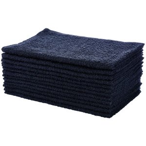 Kit 12 Toalhas de Rosto para Salão de Beleza Perfeito Estilo - Preto