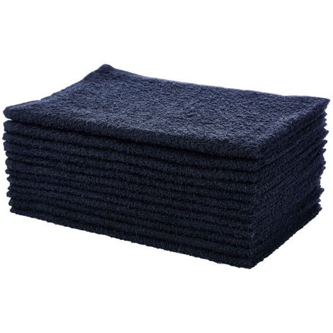 Kit 12 Toalhas de Rosto para Salão de Beleza Perfeito Estilo - Preto