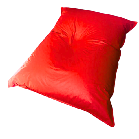 Puff Almofadão Retangular Gigante Eventos Conforto Cheio Casa Quarto - Vermelho