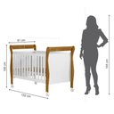 Ver imagem 6 de Quarto de Bebê Completo Zara com Berço Cômoda Guarda Roupa Tigus Baby Branco Amadeirado Ypê