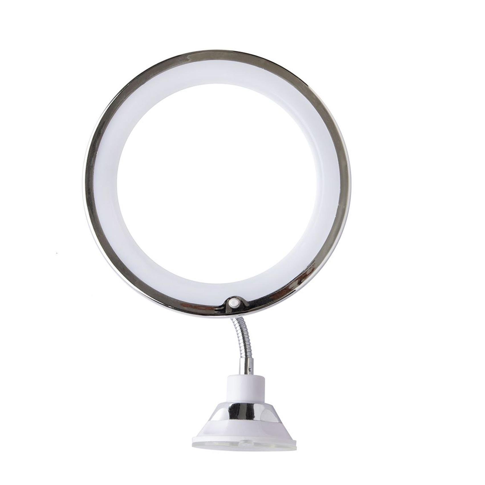 Espelho Mesa ou Parede com Ventosa Luz Led Lente Aumenta 10x - 1