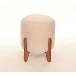 Puff Banqueta Thor Assento de Luxo Linho Cru(bege Claro) - 2