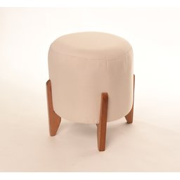 Puff Banqueta Thor Assento de Luxo Linho Cru(bege Claro) - 4
