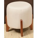 Ver imagem 3 de Puff Banqueta Thor Assento de Luxo Linho Cru(bege Claro)