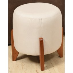 Puff Banqueta Thor Assento de Luxo Linho Cru(bege Claro) - 3