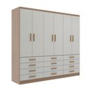 Ver imagem 2 de Guarda-roupa Casal New Mônaco 6 Portas 12 Gavetas Branco/demolição - Evidência Móveis