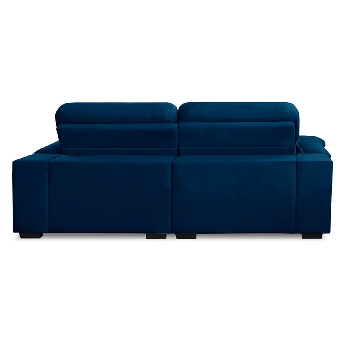 Sofa Retratil Reclinavel 2 Lugares 1,90m Crystal Veludo Azul Marinho Lansofbr Lansof Brasil - 5