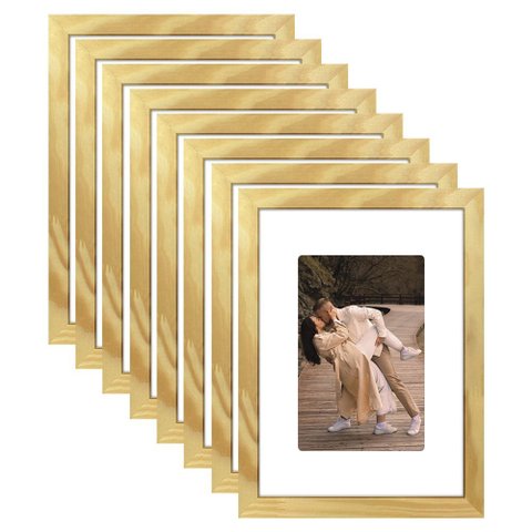 Kit 8 Porta Retrato 21x15 Quadro com Paspatur Fotos 15x10