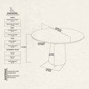 Ver imagem 4 de Mesa de Jantar Araçá Tampo em MDF com Vidro e Base em Madeira Branco/Off-White