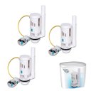 Ver imagem 1 de Reparo Caixa Acoplada Assento Kit 3 Uni Valvula Drenagem Vaso Sanitario Botao Descarga Tanque Banhei