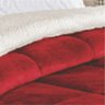 Edredom Esquimó Queen Dupla Face Sherpa Toque Lã Carneiro - Vermelho - 3