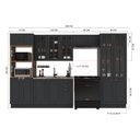Ver imagem 4 de Armário de Cozinha Modulada Completa Fidelitá Nara 100% MDF 5 Peças 350cm 16 Portas 2 Gavetas sem