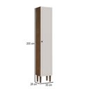Ver imagem 4 de Paneleiro Essência Frizz 1 Porta 100% Mdf Cinamomo/branco - Geniaflex