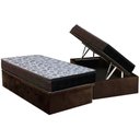 Ver imagem 1 de Cama Box Baú Solteiro: Colchão Ortopédico Ortobom D33 / EP ISO 100 Ultra Firme + Base CRC Suede