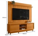 Ver imagem 3 de Rack com Painel Siena para Tv de até 75 Polegadas (com Rodízio) - Cinamomo - Madetec