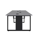 Ver imagem 5 de Mesa de Escritório Plataforma 4 Pessoas 2,70m Csp Pés Metal Cor:cinza Sagrado com Preto