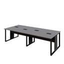 Ver imagem 6 de Mesa de Escritório Plataforma 4 Pessoas 2,70m Csp Pés Metal Cor:cinza Sagrado com Preto