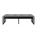 Ver imagem 4 de Mesa de Escritório Plataforma 4 Pessoas 2,70m Csp Pés Metal Cor:cinza Sagrado com Preto