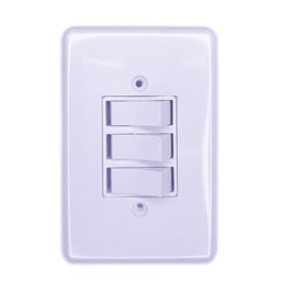 Kit 2 Interruptor 3 Teclas Paralelas 6a 250v Ilumi Cor:branco - 2