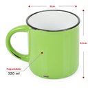 Ver imagem 3 de 2 Canecas Tipo Esmaltada Cerâmica Grand Retro 320ml Verde