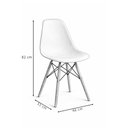 Ver imagem 4 de Cadeira de Jantar Charles Eames Eiffel Plástico Pp Nude - Sallar Home