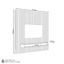 Ver imagem 4 de Painel Ripado Modular 297cm Ozero Mdp/mdf Nicho Arredondado Gris/tauari Fosco G77 - Gran Belo