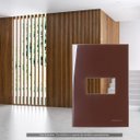 Ver imagem 4 de Kit 5 Placa 4x2 1 Posto Horizontal Marrom Sleek Margirius Cor:marrom