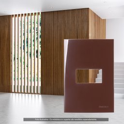 Kit 5 Placa 4x2 1 Posto Horizontal Marrom Sleek Margirius Cor:marrom - 4