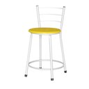 Ver imagem 1 de Banqueta Baixa Assento Ratan Branca Retro  