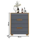 Ver imagem 4 de Guarda Roupa Casal Ms912 e Cômoda Dhara Freijó Cinza – Moval
