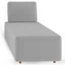 Ver imagem 2 de Sofá Chaise Modular 74cm Sala de Estar Rovier Veludo Cinza Z32 - Mpozenato