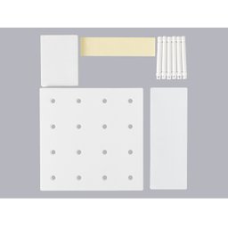 Painel Pegboard Prateleira Quadrado De Parede 6 Pçs - Nude - 3