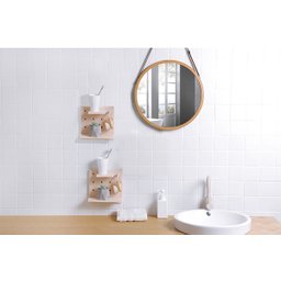 Painel Pegboard Prateleira Quadrado De Parede 6 Pçs - Nude - 1