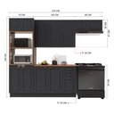 Ver imagem 4 de Cozinha Modulada Completa Americana 100% MDF 270cm com Rodapé Provence Multimóveis Crink-CPL018