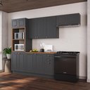 Ver imagem 1 de Cozinha Modulada Completa Americana 100% MDF 270cm com Rodapé Provence Multimóveis Crink-CPL018