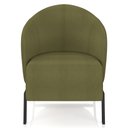 Ver imagem 3 de Poltrona Decorativa para Sala Living Pés Industrial Sierra K01 Bouclê Verde - Lyam Decor