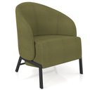Ver imagem 1 de Poltrona Decorativa para Sala Living Pés Industrial Sierra K01 Bouclê Verde - Lyam Decor